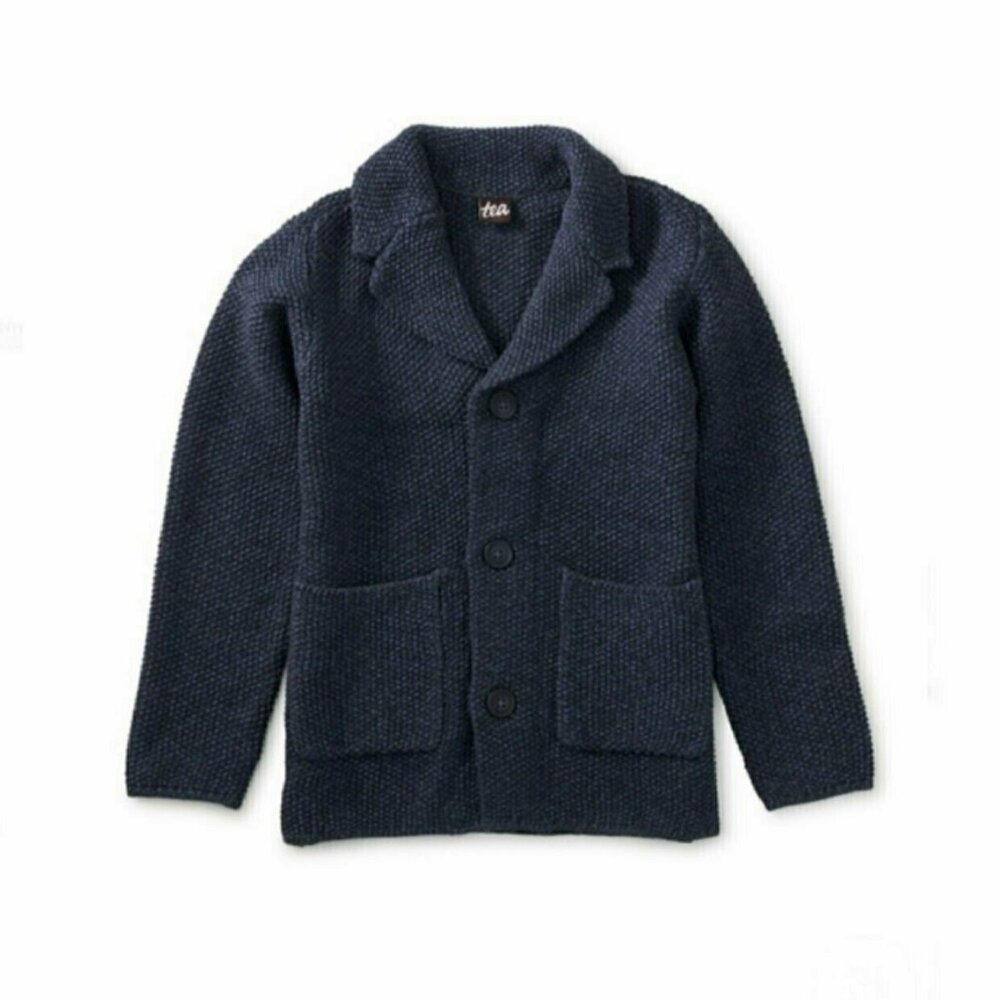 NWT Tea Collection Sweater Blazer Indigo Blue Size XS (2-3)